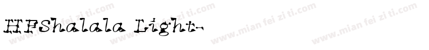 HFShalala Light字体转换